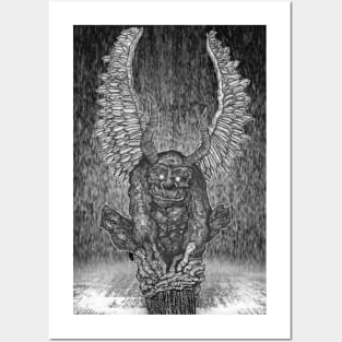 Melancholy Gargoyle Posters and Art